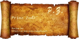 Prinz Zoé névjegykártya